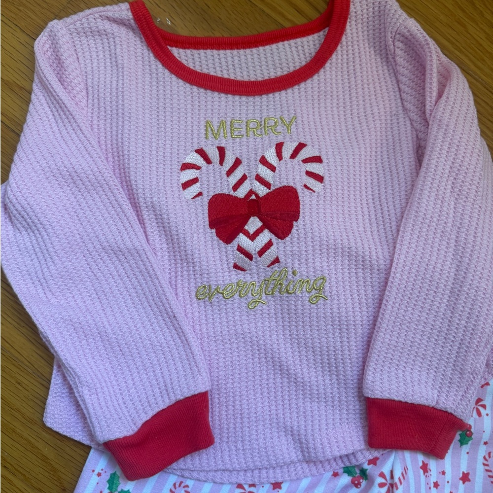 American Girl Bitty Baby Kids Pink and Red Pajama Set - Picture 2 of 5